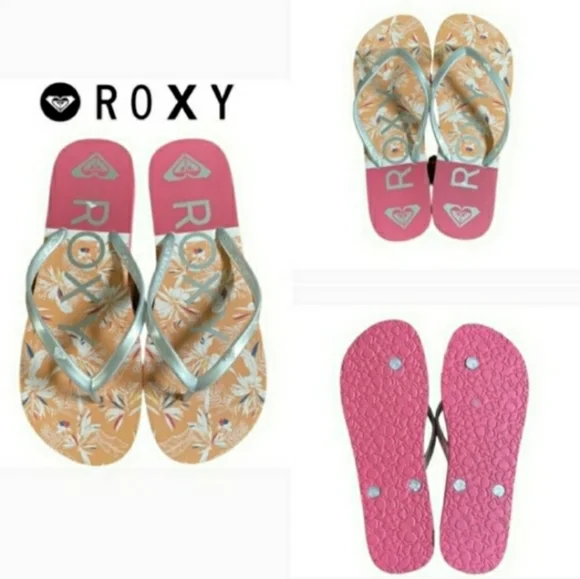 ROXY Melon III Floral flip-flops Size 6 - Nwt - Picture 7 of 7